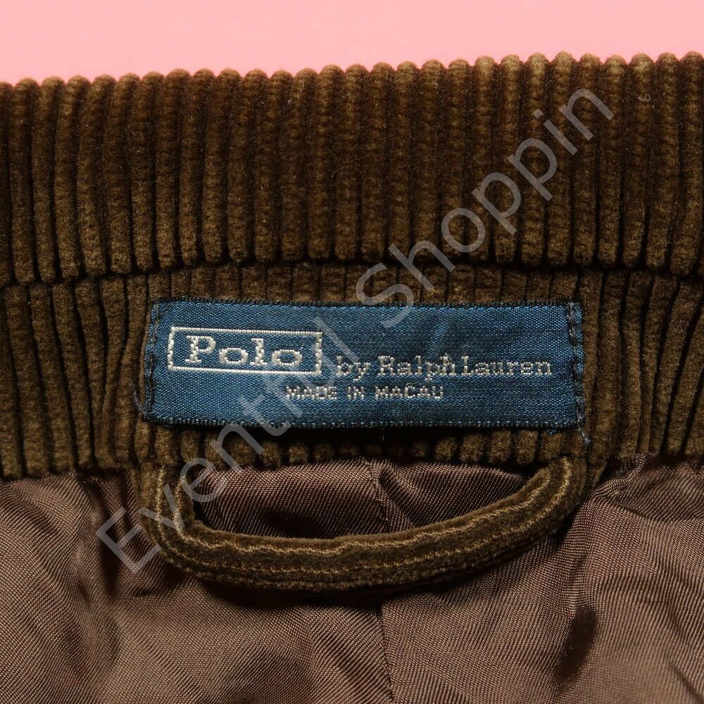 Vintage Polo Ralph Lauren 3/2 1V Wide Whale Corduroy Blazer in Brown Size 2XL - Picture 7 of 9